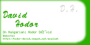 david hodor business card